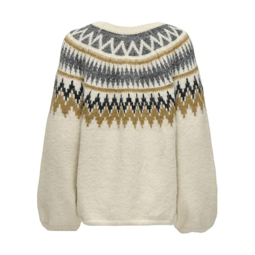 Only dame striktrøje ONLREYKJA - Whitecap