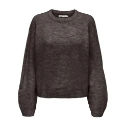 Only dame striktrøje ONLSIMONI - Coffee Bean