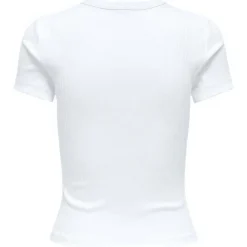 ONLY DAME TOP O-NECK ONLVAL - Bright White