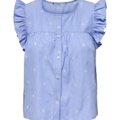ONLY dame top ONLAMANDA - Coronet Blue WHITE