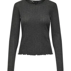ONLY dame top ONLCARLOTTA - Dark grey melange