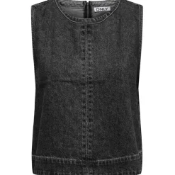 ONLY dame top ONLDORSI - Washed Black