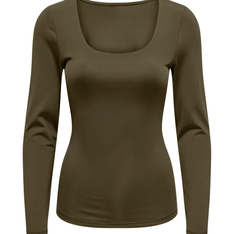 ONLY dame top ONLEA - Dark Olive
