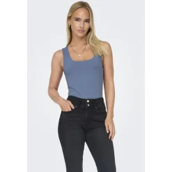 ONLY dame top ONLEA - Vintage Indigo