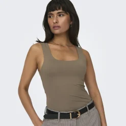 ONLY dame top ONLEA - Walnut