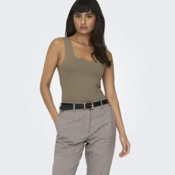 ONLY dame top ONLEA - Walnut