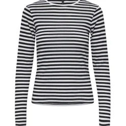ONLY dame Top ONLELLI - Black Stripes:White