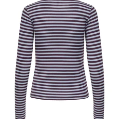 ONLY dame Top ONLELLI - Cabernet Stripes:Cashmere blue