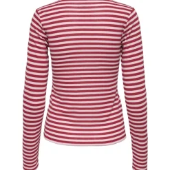 ONLY dame Top ONLELLI - Salsa Stripes:Parfait pink