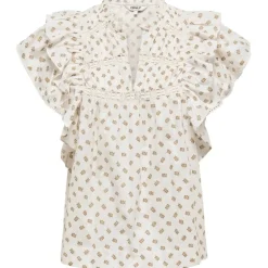 ONLY DAME TOP ONLLELE - Cloud Dancer flower