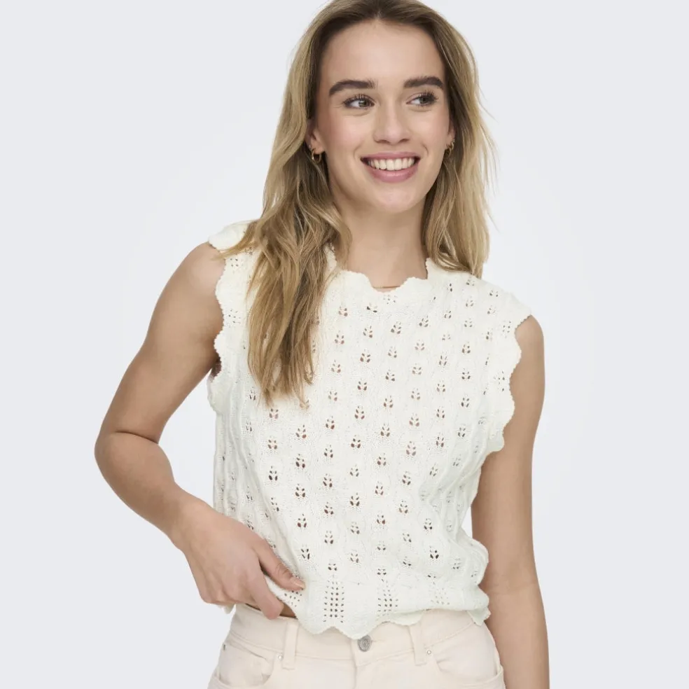 ONLY dame top ONLLUNA - Cloud Dancer