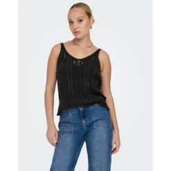 ONLY dame top ONLLYZET - Black