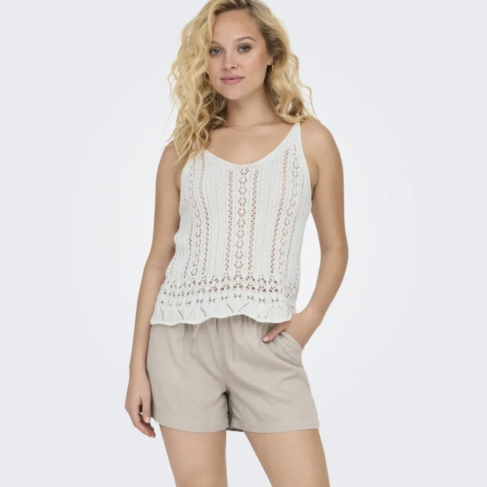 ONLY dame top ONLLYZET - Cloud Dancer