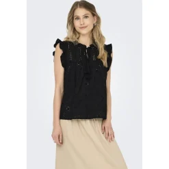 ONLY dame top ONLREVA - Black