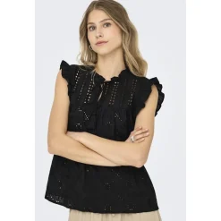 ONLY dame top ONLREVA - Black