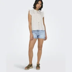 ONLY dame top ONLREVA - Cloud Dancer