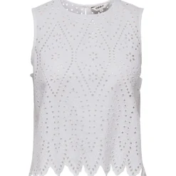 ONLY dame top ONLTULUM - Bright White BRIGHT WHITE EMB.