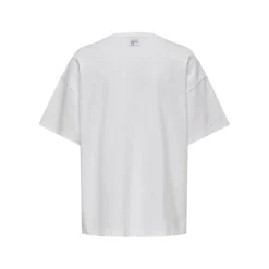 ONLY dame t-shirt ONLCASSIE - Bright White New york + labels brooklyn