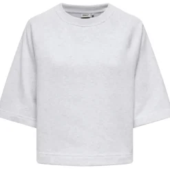 ONLY DAME T-SHIRT ONLDASIE - Light Grey Melange