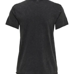 ONLY dame t-shirt ONLLUCY - Black Nocturnal