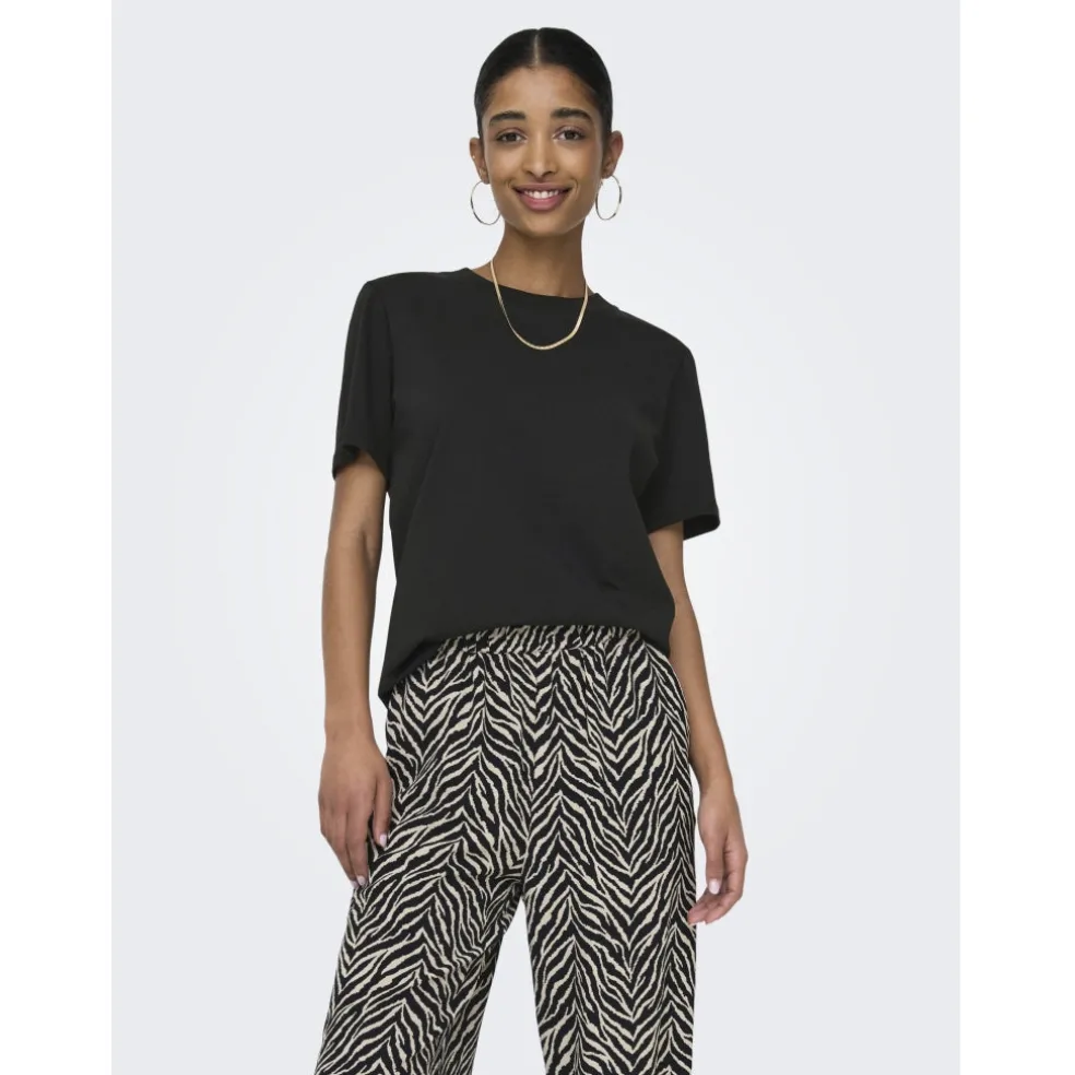 ONLY dame t-shirt ONLMONJA - Black