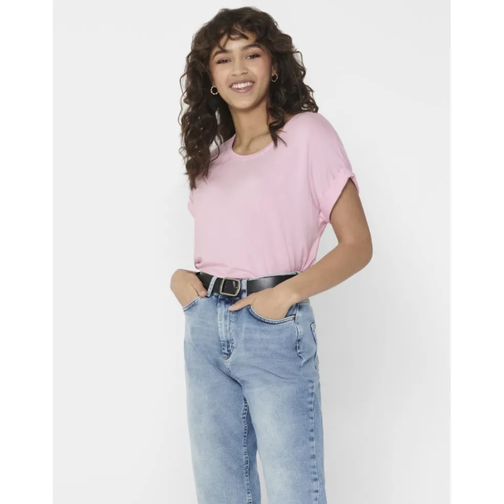 ONLY dame t-shirt ONLMOSTER - Pink Lady