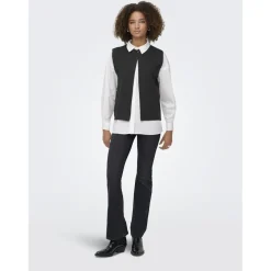 Only dame vest ONLANNELI - Dark grey melange
