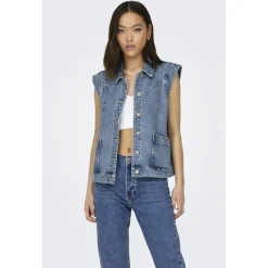Only dame vest ONLKENNEDY - Medium blue denim