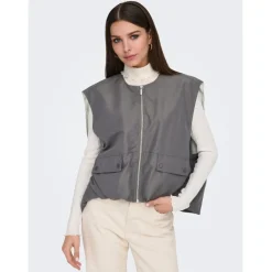 ONLY dame vest ONLMARY - Plum Kitten Pumice Stone Lining