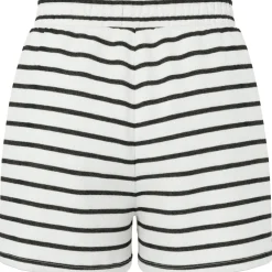 PCCHILLI dame shorts PCCHILLI - Cloud Dancer Stripes BLACK