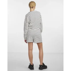 PCCHILLI dame shorts PCCHILLI - Cloud Dancer Stripes BLACK
