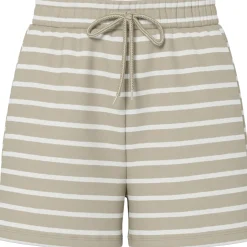 PCCHILLI dame shorts PCCHILLI - Crockery Stripes CLOUD DANCER