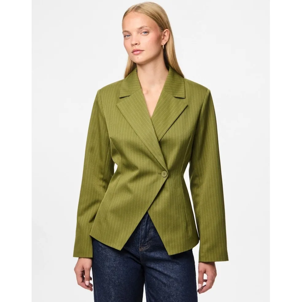 Pieces dame blazer PCFALKA - Sphagnum Stripes