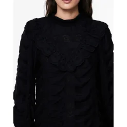 PIECES dame bluse PCALEX - Black