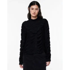 PIECES dame bluse PCALEX - Black