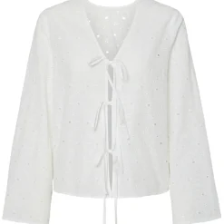 PIECES dame bluse PCAVERY - Bright White
