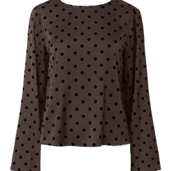 Pieces dame bluse PCJYTTA - Hot Fudge