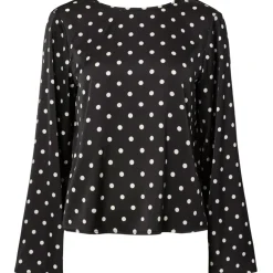 Pieces dame bluse PCJYTTA - Black White Dots