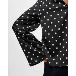 Pieces dame bluse PCJYTTA - Black White Dots