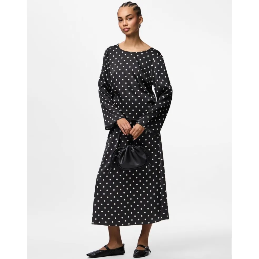 Pieces dame bluse PCJYTTA - Black White Dots