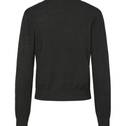 PIECES dame bluse PCNATALIE - Dark grey melange