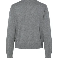 PIECES dame bluse PCNATALIE - Medium grey melange