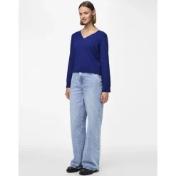 PIECES dame bluse PCNATALIE - Bellwether Blue