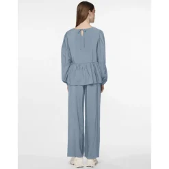 PIECES dame bluse PCNIKO - Faded denim