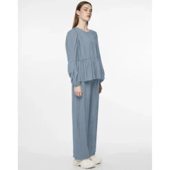 PIECES dame bluse PCNIKO - Faded denim