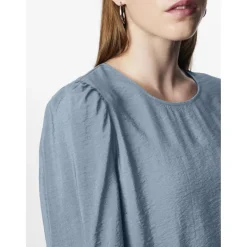 PIECES dame bluse PCNIKO - Faded denim