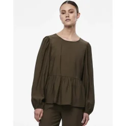 PIECES dame bluse PCNIKO - Grape Leaf