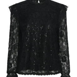 PIECES dame bluse PCOLLINE - Black