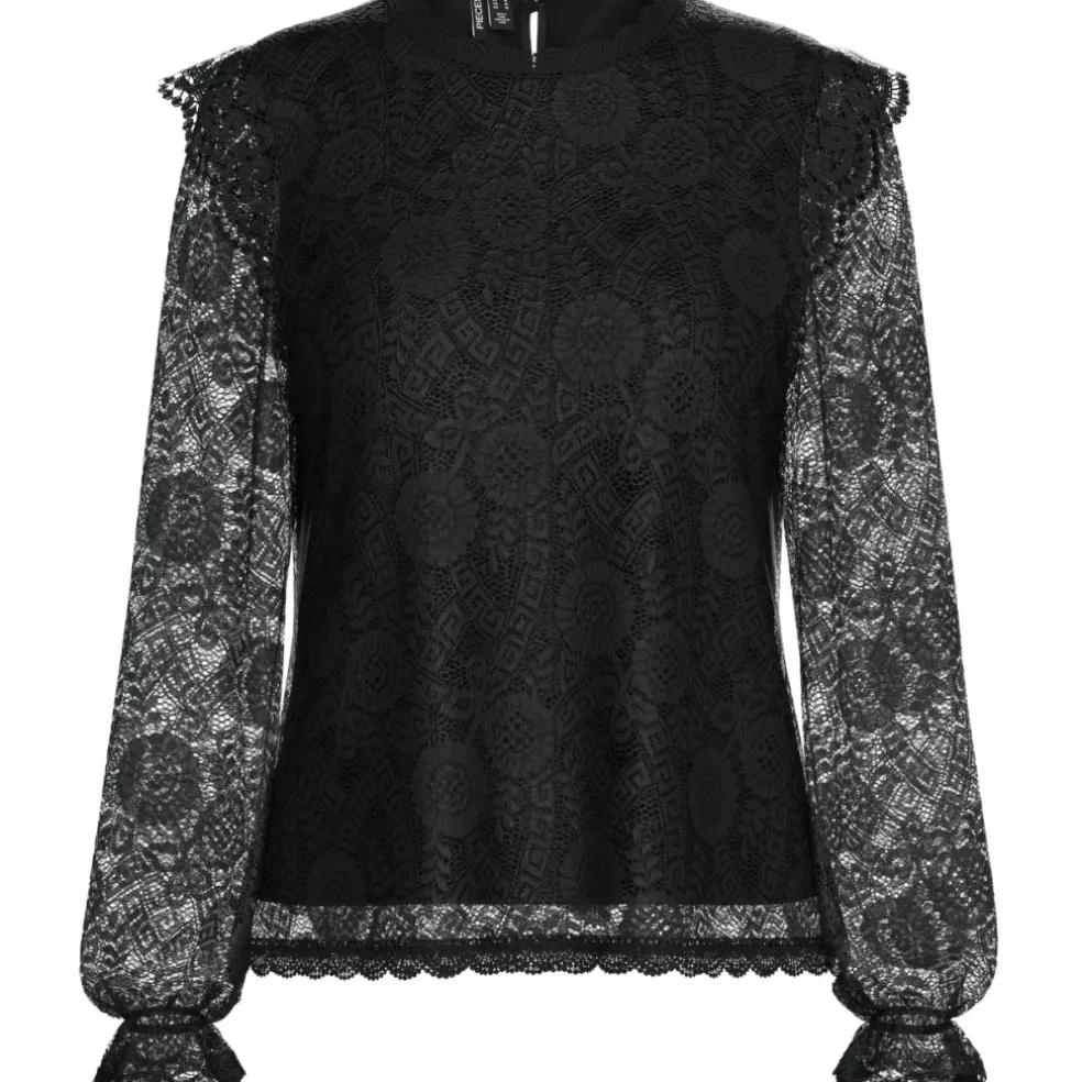 PIECES dame bluse PCOLLINE - Black