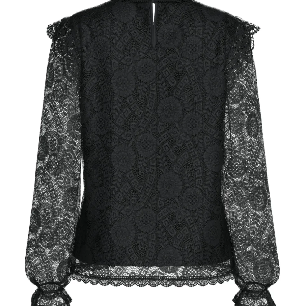 PIECES dame bluse PCOLLINE - Black